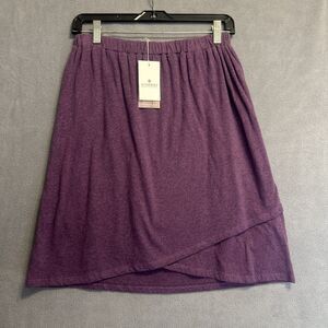 NWT Synergy Organic Cotton‎ Petal Skirt Elastic Waist Size XL Purple Sustainable